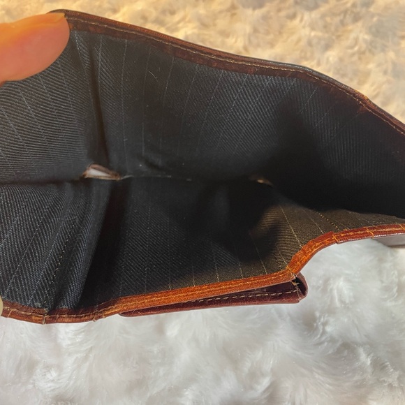 Geoffrey Beene Leather Trifold Dk Brown Wallet - Picture 6 of 7